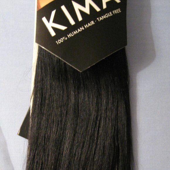 100% Tangle Free Human Hair, Perm Kinky Straight, 1B Off Black Dark Brown, New! - Picture 6 of 8